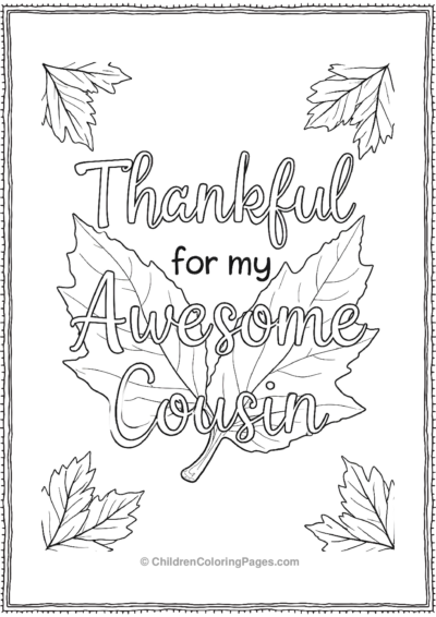 Thanksgiving-Gift-Card-For-Cousin Free PDF Printable