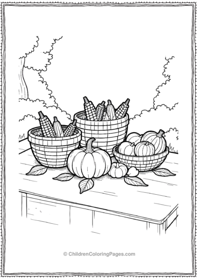 Thanksgiving-Table-Decorated-With-Woven-Baskets Free PDF Printable