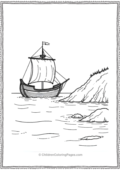 The-Mayflower-Ship-Anchored-Near-Plymouth-Rock Free PDF Printable