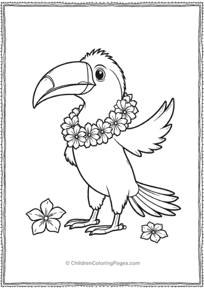 Toucan-With-Flower-Crown Free PDF Printable