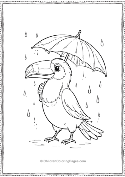 Toucan-Dancing-In-Rain Free PDF Printable