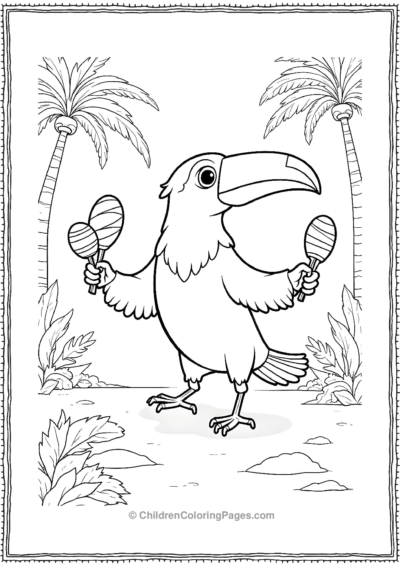 Toucan-Dancing-With-A-Maracas Free PDF Printable