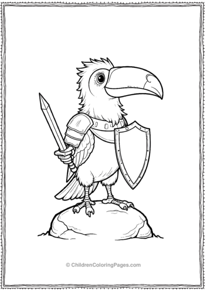 Toucan-Dressed-As-A-Knight Free PDF Printable