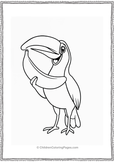 Toucan-Eating-A-Banana Free PDF Printable