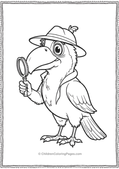 Toucan-In-A-Detective-Outfit Free PDF Printable