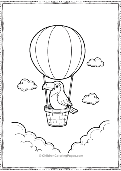 Toucan-In-A-Hot-Air-Balloon Free PDF Printable