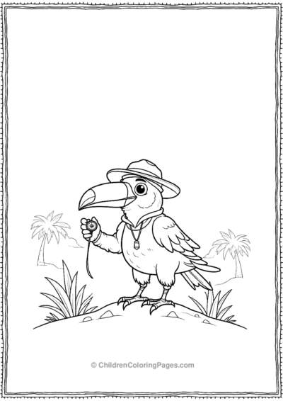 Toucan-In-An-Explorer-Outfit Free PDF Printable