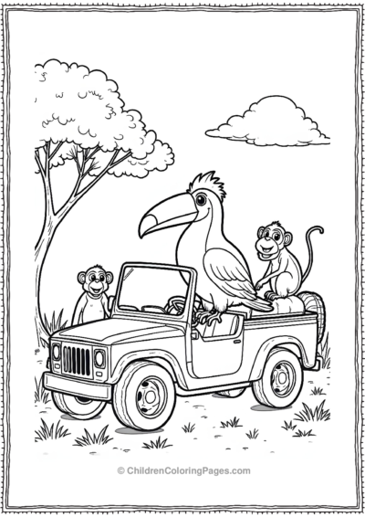 Toucan-On-A-Safari Free PDF Printable