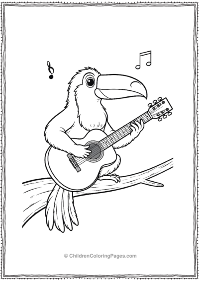 Toucan-Playing-Guitar Free PDF Printable