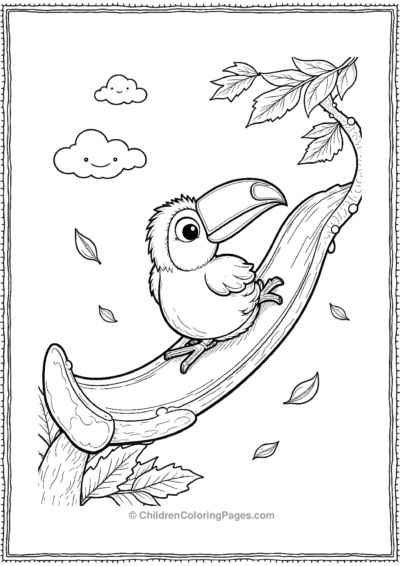 Toucan-Sliding-Down-A-Vine-Like-A-Slide Free PDF Printable