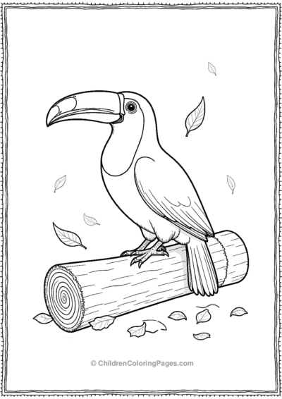 Toucan-Standing-On-A-Log Free PDF Printable