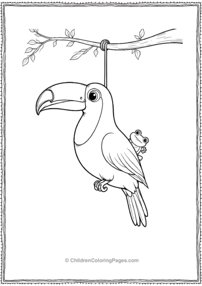 Toucan-Swinging-From-A-Vine Free PDF Printable