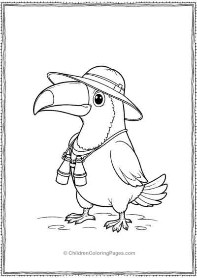 Toucan-Wearing-A-Safari-Hat Free PDF Printable