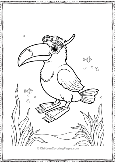 Toucan-Wearing-A-Snorkel Free PDF Printable