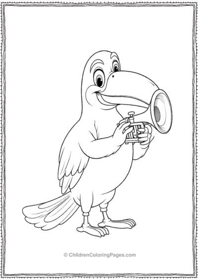 Toucan-With-Exaggerated-Eyes Free PDF Printable