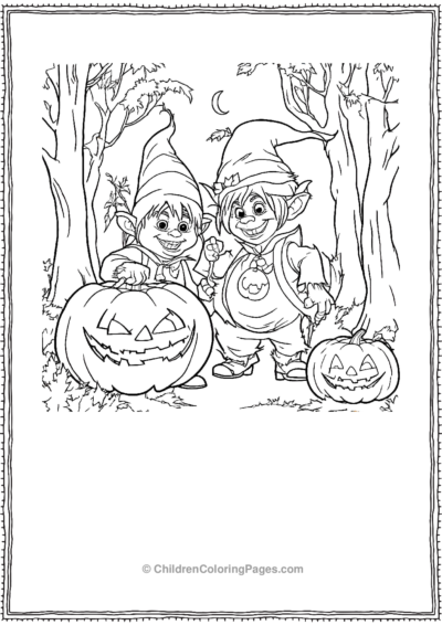 Trolls-with-Glittery-Pumpkins Free PDF Printable