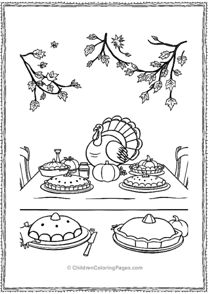 Turkey And Pies Scaled Free PDF Printable