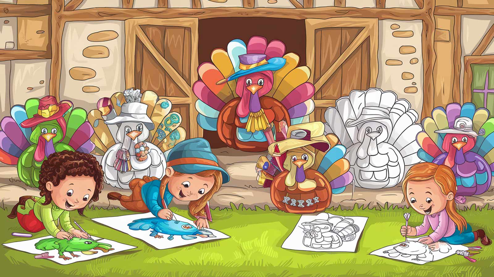 Turkey Coloring Pages – Thanksgiving Special Printable PDFs For Kids 🦃