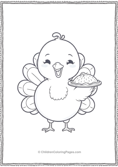 Turkey-Holding-A-Pie Free PDF Printable