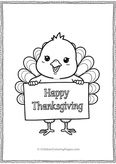 Turkey-Holding-A-Sign Free PDF Printable