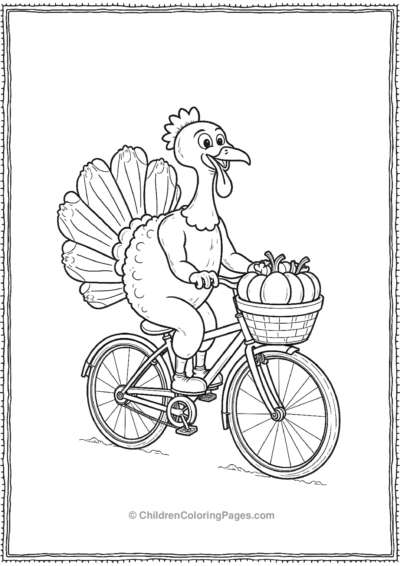 Turkey-Riding-A-Bicycle Free PDF Printable