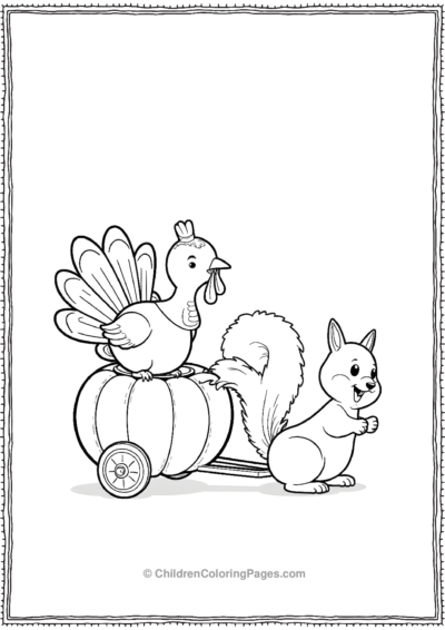 Turkey-Riding-A-Pumpkin-Cart Free PDF Printable