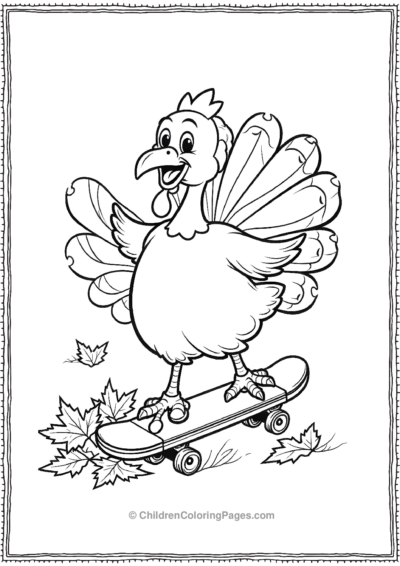 Turkey-Riding-A-Skate-Board Free PDF Printable