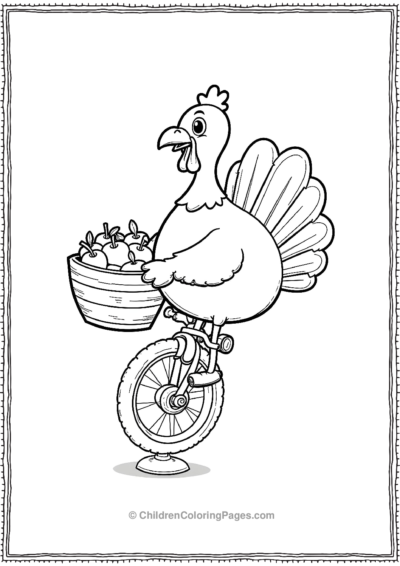 Turkey-Riding-A-Unicycle Free PDF Printable