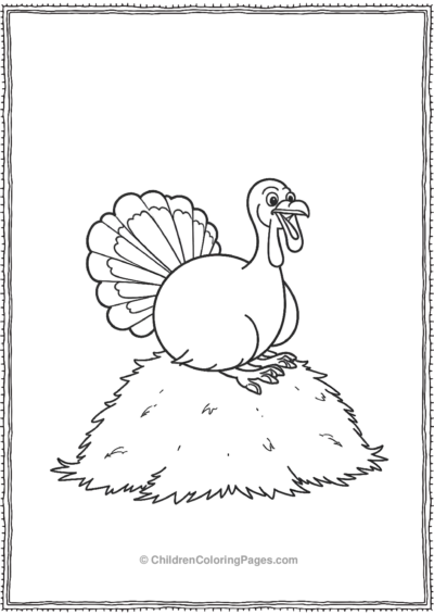 Turkey-Sliding-Down-A-Pile-Of-Hay Free PDF Printable