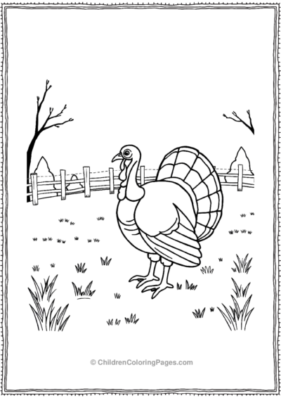 Turkey-Standing-In-A-Barn Free PDF Printable