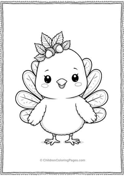 Turkey-Wearing-A-Acorn-Crown Free PDF Printable