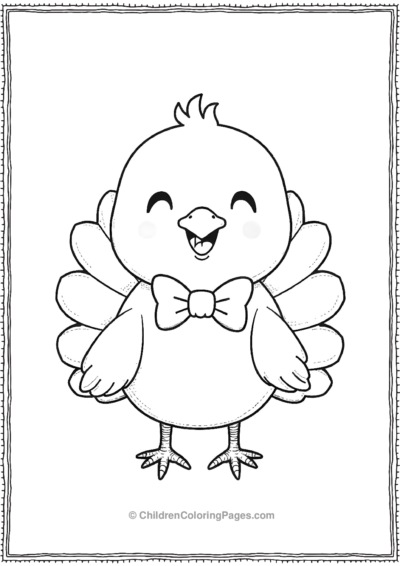 Turkey-Wearing-A-Big-Bowtie Free PDF Printable