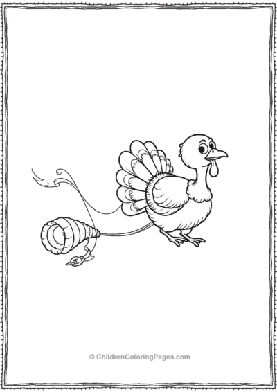 Turkey-With-A-Kite-Shaped-As-Cornucopia Free PDF Printable