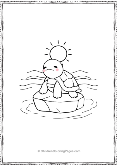 Turtle-Squishmallow-Sun-Bathing Free PDF Printable