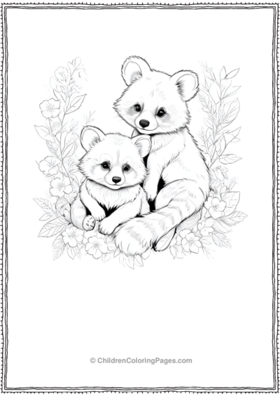 Two-Red-Pandas-Sitting-Together Free PDF Printable