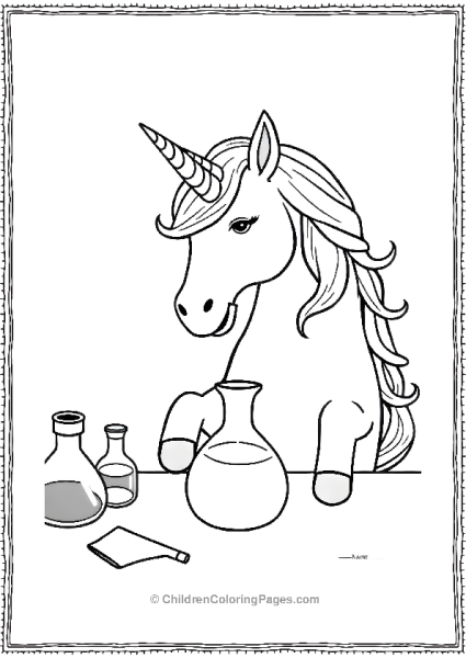 Unicorn Doing Science Experiments Free PDF Printable