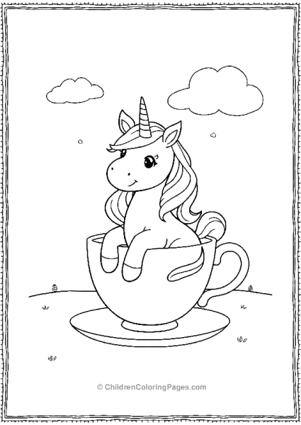 Unicorn In A Teacup Free PDF Printable