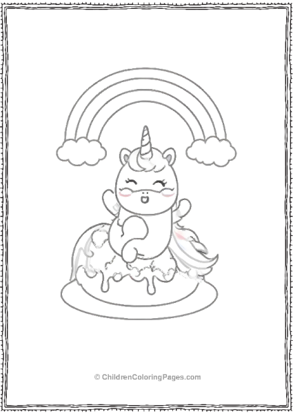 Unicorn Jumping In A Donut Free PDF Printable