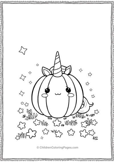 Unicorn Pumpkin Free PDF Printable