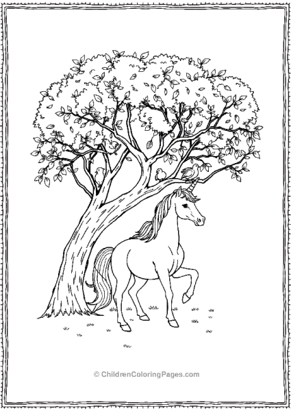 Unicorn Under A TREE Free PDF Printable