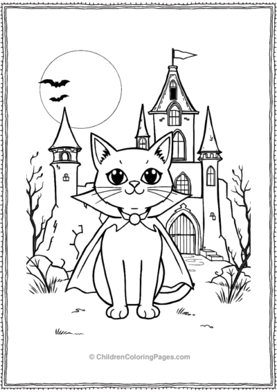 Vampire-Cat-With-Tiny-Fangs Free PDF Printable