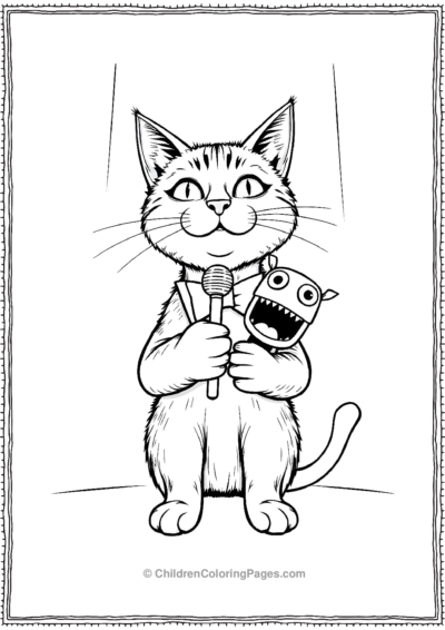 Ventriloquist-Cat-With-A-Puppet-That-Looks-Like Free PDF Printable