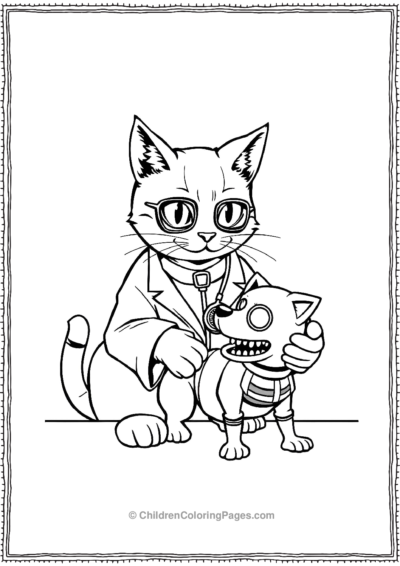 Veterinarian-Cat-Treating-A-Frankendog Free PDF Printable