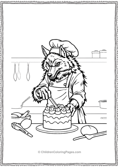 Werewolf-Chef-Baking-A-Cake Free PDF Printable