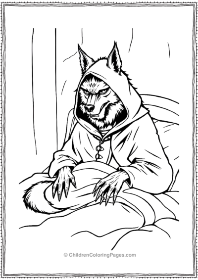 Werewolf-Dressed-As-The-Little-Red-Riding-Hoods-Gr Free PDF Printable