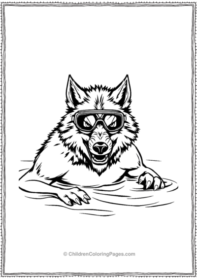 Werewolf-Going-For-A-Swim Free PDF Printable