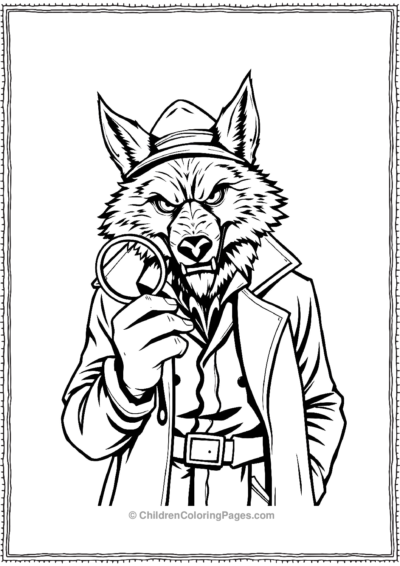 Werewolf-In-A-Detective-Outfit Free PDF Printable