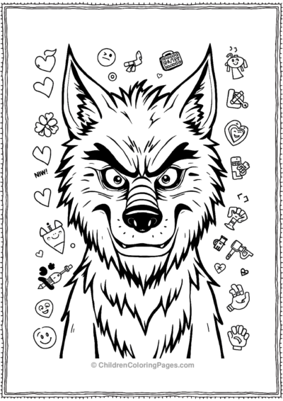 Werewolf-Making-A-Funny-Face Free PDF Printable