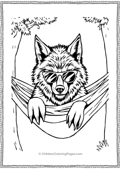 Werewolf-Wearing-Sunglasses Free PDF Printable