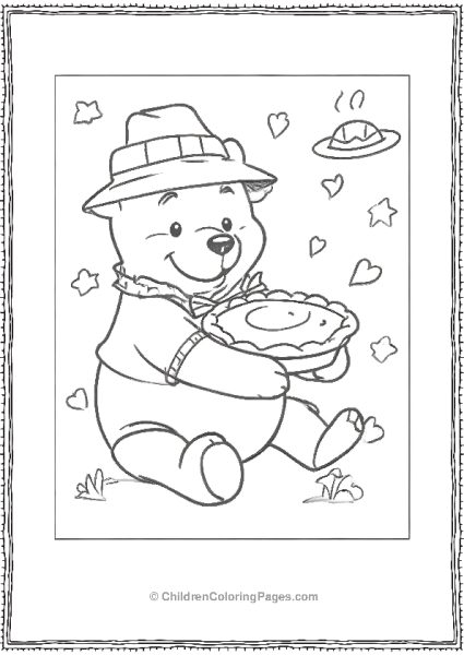 Winnie The Poo Eating Pie Free PDF Printable